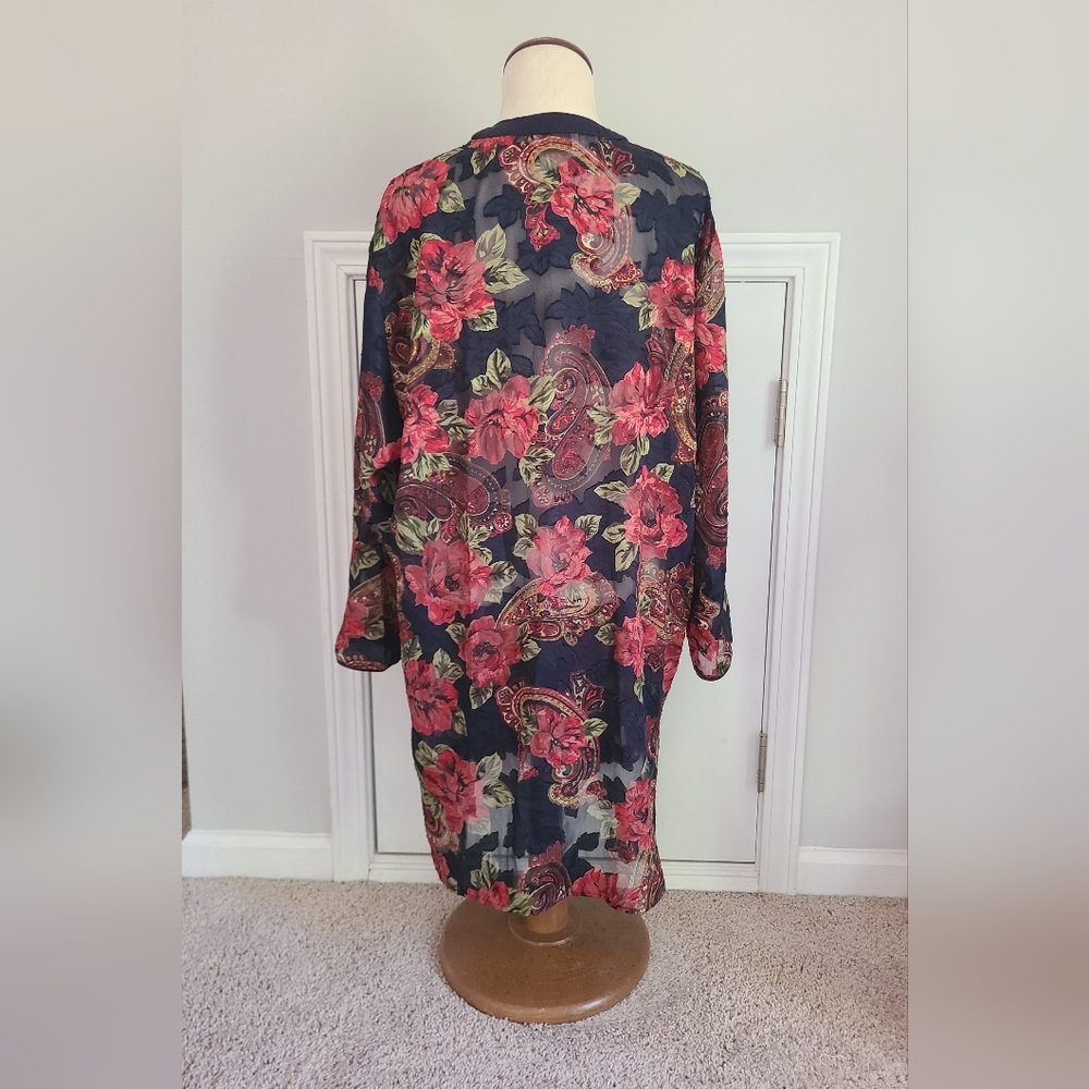 Victoria’s Secret Nightgown Size M L Vintage Gold Label Pajama Top Sheer Kimono - Picture 14 of 15